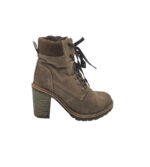 Ghete dama Tamaris 37, piele intoarsa, maro