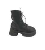 Ghete dama 37, imitatie de piele, negru