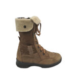 Ghete dama Daumling 39, piele intoarsa, maro, imblanite