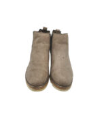 Botine dama Marco Tozzi 39, imitatie de piele, material textil, gri - imagine 3