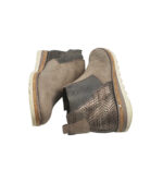 Botine dama Marco Tozzi 39, imitatie de piele, material textil, gri - imagine 4