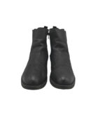 Botine dama 41, imitatie de piele, negru - imagine 3