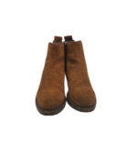 Botine dama 37, piele intoarsa, maro - imagine 3