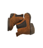 Botine dama 37, piele intoarsa, maro - imagine 4