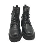 Ghete barbati Black Squad 45, imitatie de piele, negru - imagine 3