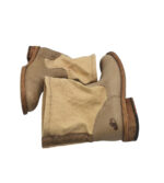 Cizme dama Felmini 38, material textil, piele, bej - imagine 4