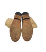 Cizme dama Felmini 38, material textil, piele, bej - imagine 5