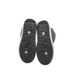 Cizme copii 28, imitatie de piele, material textil, negru gri, imblanite - imagine 5