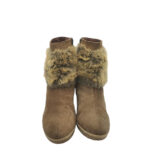 Botine dama More 40, piele intoarsa , maro, captusite - imagine 3