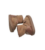 Cizme copii Impidimpi 23, piele intoarsa, maro, imblanite - imagine 4