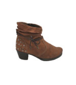 Botine dama Rieker 39, imitație de piele, maro