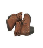 Botine dama Rieker 39, imitație de piele, maro - imagine 4