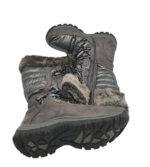 Cizme dama Willow 39, imitatie de piele, material textil, gri, imblanite - imagine 4