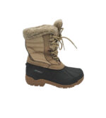 Cizme dama Spirale 36, material textil, maro negru, imblanite