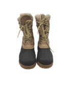 Cizme dama Spirale 36, material textil, maro negru, imblanite - imagine 3