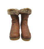 Cizme copii Rieker 39, imitatie de piele, maro, imblanite - imagine 3