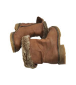 Cizme copii Rieker 39, imitatie de piele, maro, imblanite - imagine 4