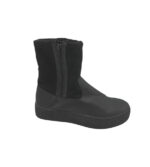 Cizme dama Bpc 40, imitație de piele, material textil, negru, imblanite