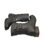 Cizme dama Miss Laura 37, imitație de piele, negru, imblanite - imagine 4