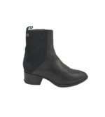 Botine dama Tommy Hilfiger 39, piele, piele intoarsa, negru