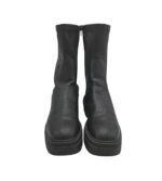 Ghete dama George 39, imitatie de piele, negru - imagine 3