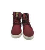 Tenisi barbati Fashion 42, imitatie de piele, visiniu - imagine 3