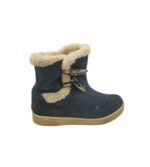 Cizme dama Venice 37, piele intoarsa, albastru, imblanite