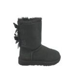 Cizme dama Ugg 36, piele, negru, imblanite