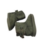 Cizme copii 34, material textil, kaki, imblanite - imagine 4