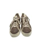 Adidasi dmaa Floris van Bommel 40.5 piele, piele intoarsa, bej - imagine 3