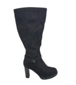 Cizme dama 43, materiale textil, negru