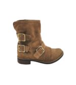 Botine Freeflex 39, piele intoarsa, maro