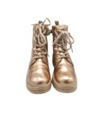 Ghete dama Friboo 36, imitatie de piele, material textil, auriu - imagine 3