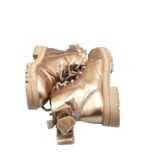 Ghete dama Friboo 36, imitatie de piele, material textil, auriu - imagine 4