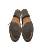 Ghete dama Double You 39, piele, piele intoarsa, rosu - imagine 5