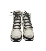 Ghete dama  37, piele, alb, imblanite - imagine 3