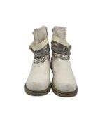 Cizme dama 39, imitatie de piele, alb - imagine 3