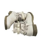 Cizme dama 39, imitatie de piele, alb - imagine 4