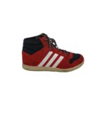 Adidasi dama Adidas 38, material textil, piele intoarsa, rosu negru
