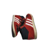 Adidasi dama Adidas 38, material textil, piele intoarsa, rosu negru - imagine 4