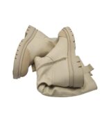 Cizme dama ON Y Go 40, imitatie de piele, crem - imagine 4