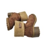 Ghete dama Hitmars 38, material textil, maro,  imblanite - imagine 2