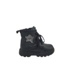 Ghete copii Geox 25, piele, negru