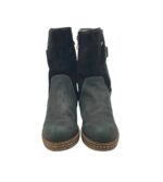 Cizme dama Rieker 39, piele, piele intoarsa, negru, imblanite - imagine 3