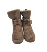 Cizme dama Bpc 42, material textil, maro, imblanite - imagine 3