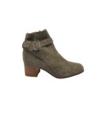 Botine dama Hugo Boss 39, piele intoarsa, gri