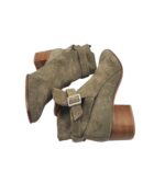 Botine dama Hugo Boss 39, piele intoarsa, gri - imagine 4