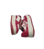 Adidasi copii Bershka 36, imitatie de piele, alb roz - imagine 4