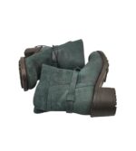 Botine dama 36, piele, piele intoarsa, albastru - imagine 4