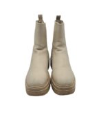 Ghete dama New Yorket 40, imitatie de piele, crem - imagine 3